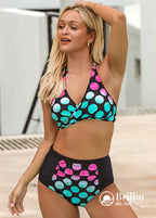 Biquíni Cintura Alta Estampado Com Top Transpassado Biquíni Cintura Alta Estampado Com Top Transpassado