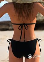 Biquíni Triângulo String Estampado Borboleta Com Amarração Biquíni Triângulo String Estampado Borboleta Com Amarração