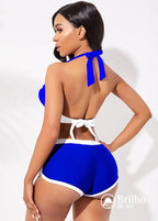 Conjunto Praia Com Top Tomara Que Caia E Shortinho Contrastante Conjunto Praia Com Top Tomara Que Caia E Shortinho