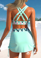Conjunto Praia Top Estruturado Com Saia Curta Ajustável Conjunto Praia Top Estruturado Com Saia Curta Ajustável