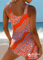 Maiô Com Saia Estampa Animal Print Elegante E Moderno Maiô Com Saia Estampa Animal Print Elegante E Moderno