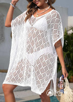 Saída De Praia Crochê Rendada Estilo Boho Charmosa Saída De Praia Crochê Rendada Estilo Boho Charmosa