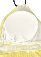 Tankini Canelado Com Decote Transpassado E Alças Duplas Fashion Tankini Canelado Com Decote Transpassado E Alças Duplas