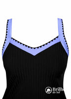 Tankini Canelado Com Decote V E Short Estampado Casual Tankini Canelado Com Decote V E Short Estampado Casual