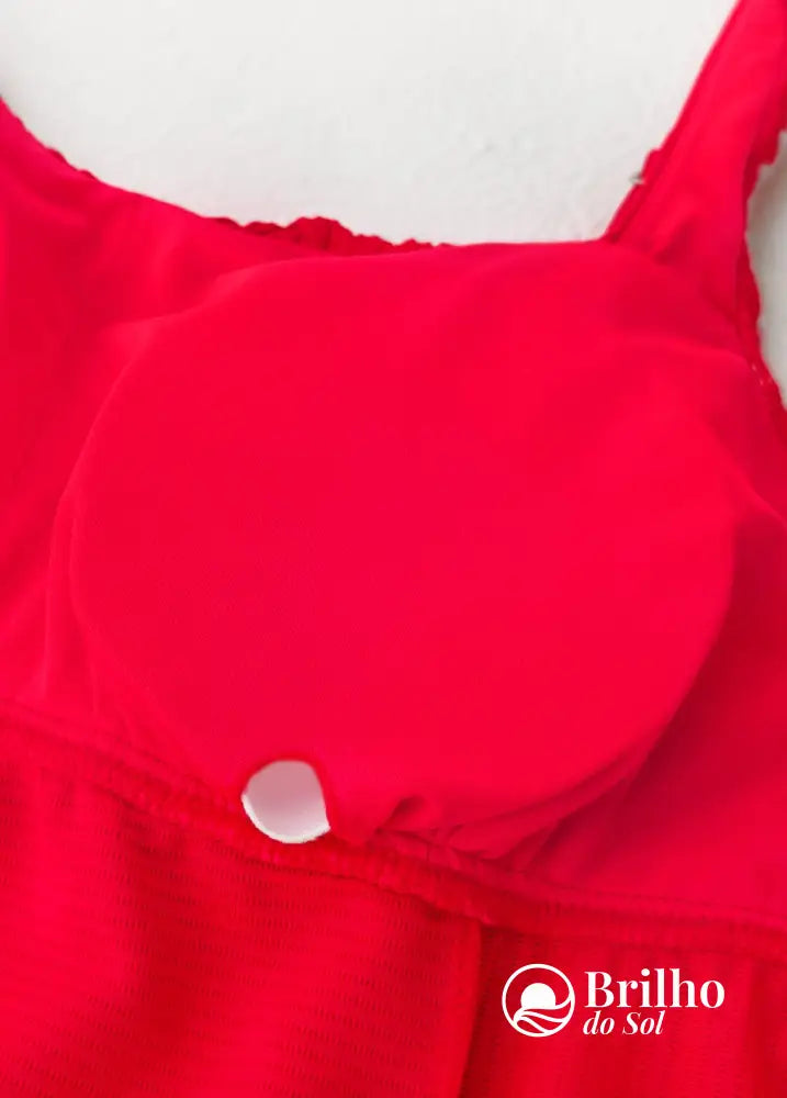 Tankini Drapeado Com Alças Largas E Saia Estampada Charmosa Tankini Drapeado Com Alças Largas E Saia Estampada Charmosa