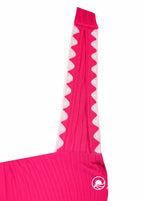 Tankini Drapeado Com Alças Largas E Saia Estampada Charmosa Tankini Drapeado Com Alças Largas E Saia Estampada Charmosa
