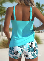 Tankini Floral Com Regata Texturizada Leve E Sofisticada Tankini Floral Com Regata Texturizada Leve E Sofisticada