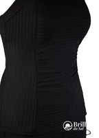 Tankini Texturizado Com Alças Largas E Short De Amarração Tankini Texturizado Com Alças Largas E Short De Amarração