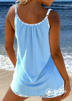 Tankini Texturizado Com Laço Frontal E Estampa Floral Tankini Texturizado Com Laço Frontal E Estampa Floral