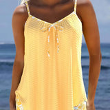 Tankini Texturizado Com Laço Frontal E Estampa Floral