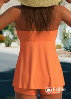 Tankini Tomara Que Caia Canelado Com Babado Central Moderno Tankini Tomara Que Caia Canelado Com Babado Central Moderno