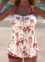 Tankini Tomara Que Caia Tropical Com Babado Estiloso Tankini Tomara Que Caia Tropical Com Babado Estiloso