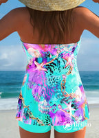 Tankini Tomara Que Caia Tropical Com Babado Estiloso Tankini Tomara Que Caia Tropical Com Babado Estiloso