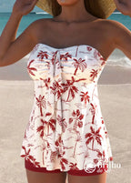 Tankini Tomara Que Caia Tropical Com Babado Estiloso Tankini Tomara Que Caia Tropical Com Babado Estiloso