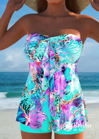 Tankini Tomara Que Caia Tropical Com Babado Estiloso Tankini Tomara Que Caia Tropical Com Babado Estiloso